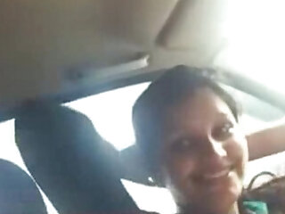 Desi girlfriend with her boss in the car